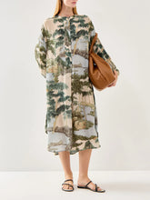 Load image into Gallery viewer, One Hundred Stars Rivers and Trees Natural Crepe Darcy Dress
