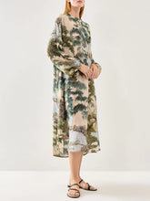 Load image into Gallery viewer, One Hundred Stars Rivers and Trees Natural Crepe Darcy Dress