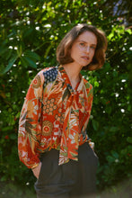 Load image into Gallery viewer, One Hundred Stars Fans Scarlet PussyBow Blouse