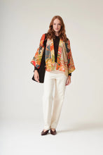 Load image into Gallery viewer, One Hundred Stars Fans Scarlet Kimono