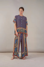 Load image into Gallery viewer, One Hundred Stars Moorish Blue Tea Blouse