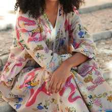 Load image into Gallery viewer, One Hundred Stars Dragon Sand Pinch Pleat Dress