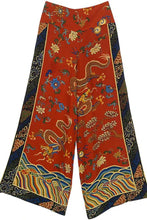 Load image into Gallery viewer, One Hundred Stars Dragon Crepe Palazzo Trousers Rust