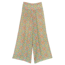 Load image into Gallery viewer, One Hundred Stars Vintage Tiles Pink Indigo Palazzo Pants