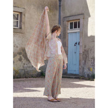 Load image into Gallery viewer, One Hundred Stars Vintage Tiles Pink Indigo Palazzo Pants