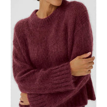 Load image into Gallery viewer, Part Two Sille Chunky Mohair Jumper Tawny Port