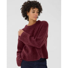 Load image into Gallery viewer, Part Two Sille Chunky Mohair Jumper Tawny Port