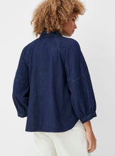 Load image into Gallery viewer, Part Two Sassi Tie-Neck Denim Blouse
