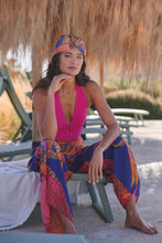 Load image into Gallery viewer, One Hundred Stars Crane Cobalt Crepe Palazzo Pants

