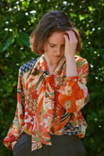 Load image into Gallery viewer, One Hundred Stars Fans Scarlet PussyBow Blouse

