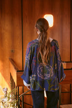 Load image into Gallery viewer, One Hundred Stars Parsley Seed Navy Kimono
