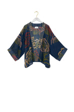 Load image into Gallery viewer, One Hundred Stars Parsley Seed Navy Kimono
