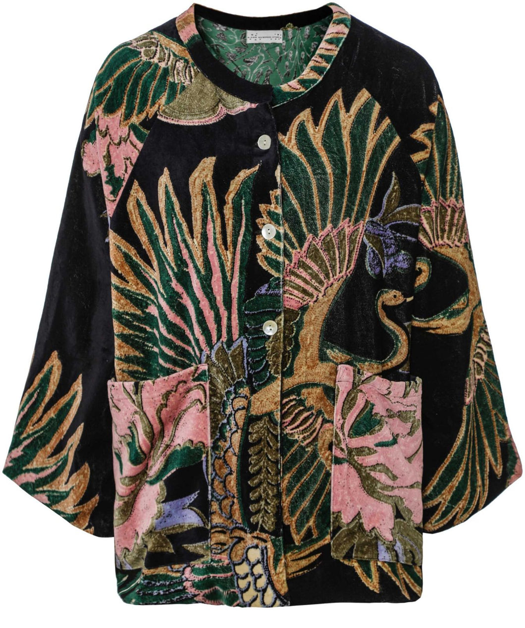 One Hundred Stars Velvet Jacket Crane Emerald
