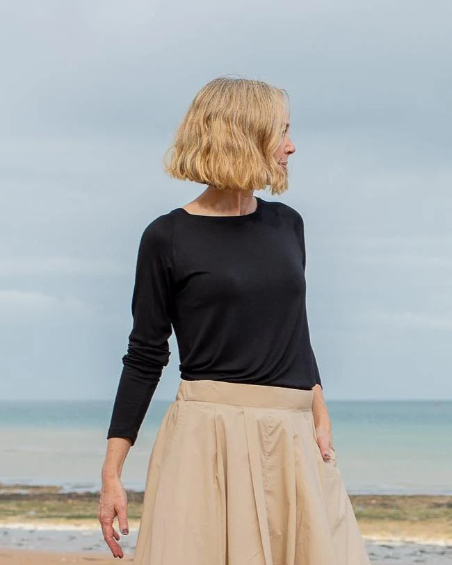 Chalk Monica T-Shirt Black