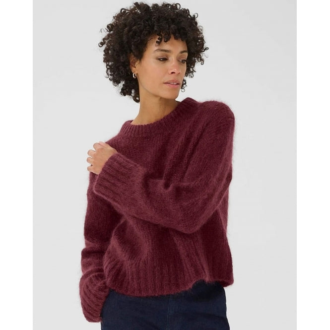 Part Two Sille Chunky Mohair Jumper Tawny Port