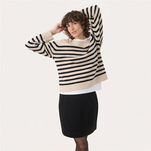 Load image into Gallery viewer, Part Two Niaka Pullover Black Stripe
