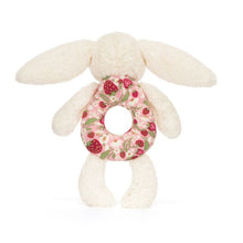 Load image into Gallery viewer, Blossom Cream Bunny ‘Berry’ Ring Rattle
