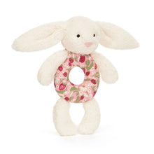 Load image into Gallery viewer, Blossom Cream Bunny ‘Berry’ Ring Rattle
