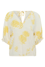Load image into Gallery viewer, Part Two Rosalyn Blouse Yellow Flower

