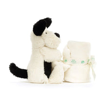 Load image into Gallery viewer, Jellycat Bashful Cream &amp; Black Puppy Soother
