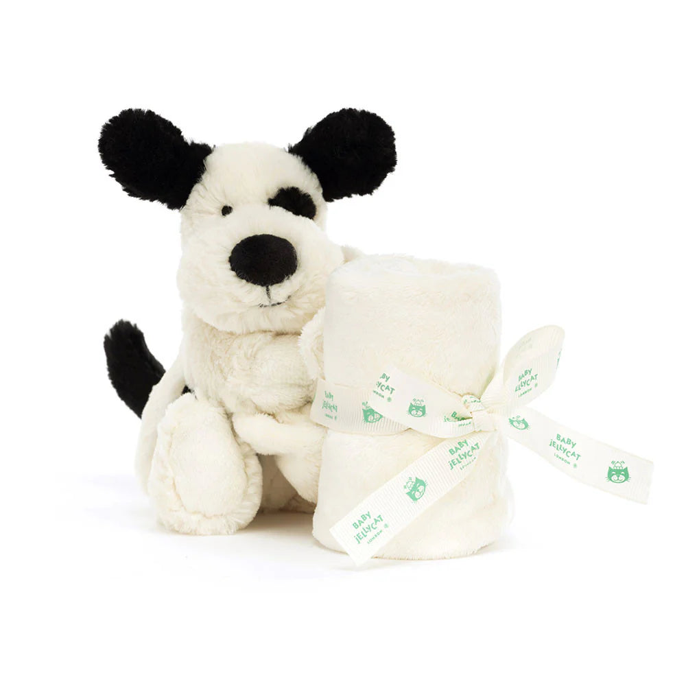 Jellycat Bashful Cream & Black Puppy Soother